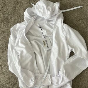 Zyia White Bomber Jacket - small